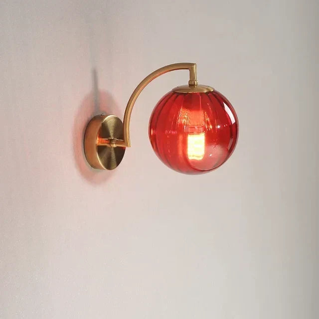 Modern Glass Wall Light - Integrated LED Warm White Interior Lamp