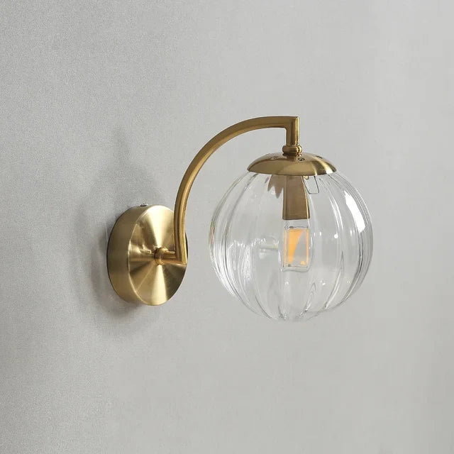 Modern Glass Wall Light - Integrated LED Warm White Interior Lamp