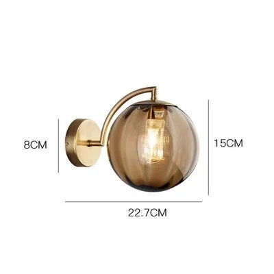 Modern Glass Wall Light - Integrated LED Warm White Interior Lamp