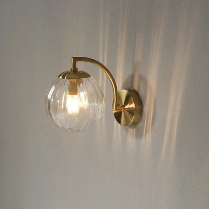 Modern Glass Wall Light - Integrated LED Warm White Interior Lamp