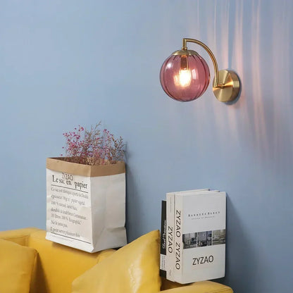Modern Glass Wall Light - Integrated LED Warm White Interior Lamp