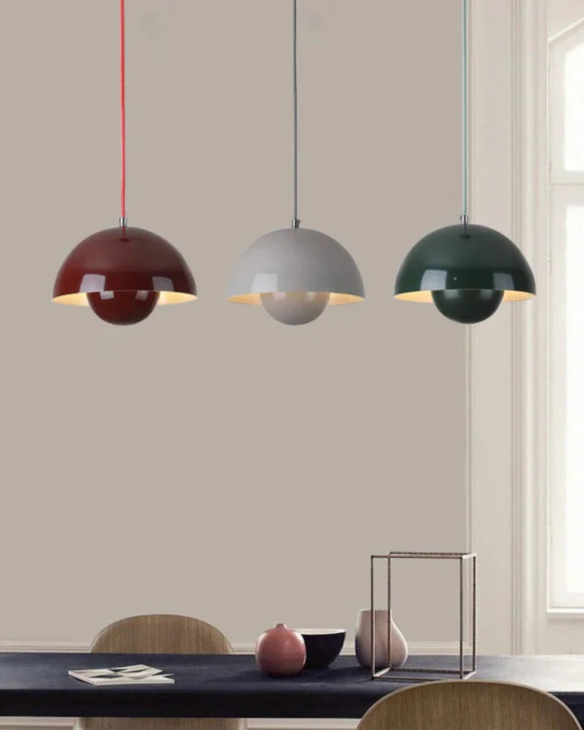 Modern Hanging Ceiling Light with Adjustable Cable and 3000K Warm White Light