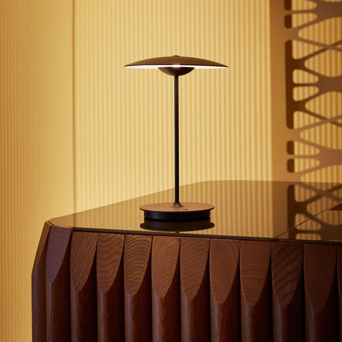 Modern Metal Table Lamp with Integrated LED Lighting