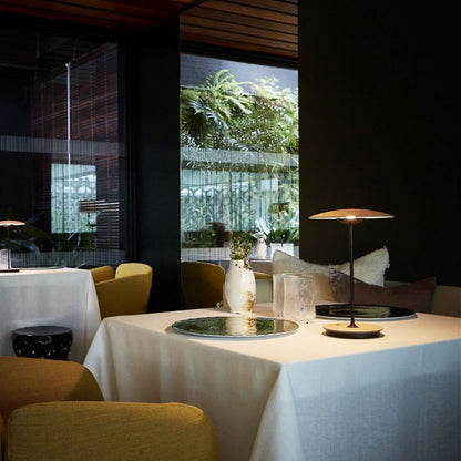 Modern Metal Table Lamp with Integrated LED Lighting