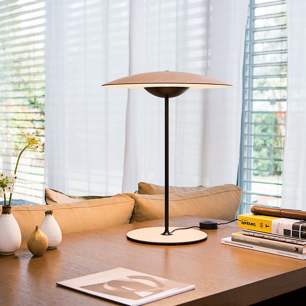 Modern Metal Table Lamp with Integrated LED Lighting