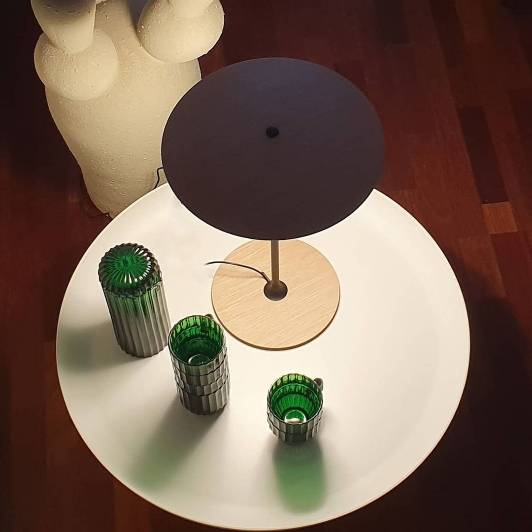 Modern Metal Table Lamp with Integrated LED Lighting