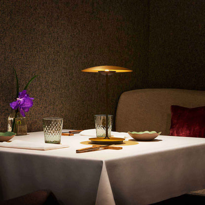 Modern Metal Table Lamp with Integrated LED Lighting