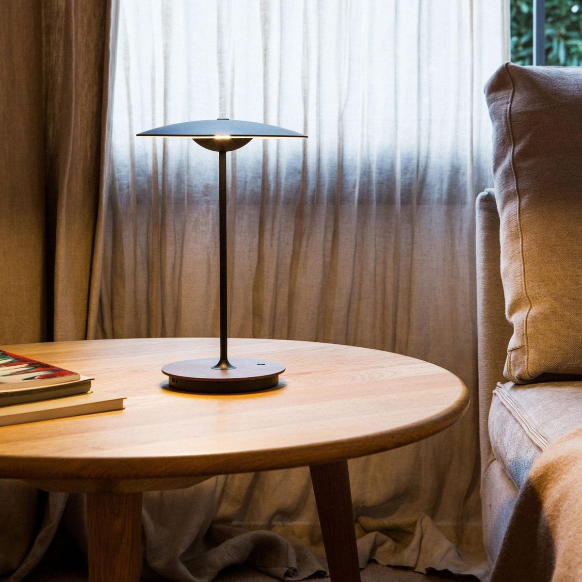 Modern Metal Table Lamp with Integrated LED Lighting