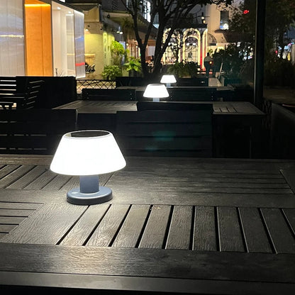 Modern Solar-Powered Table Lamp with Rechargeable Battery