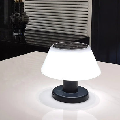 Modern Solar-Powered Table Lamp with Rechargeable Battery
