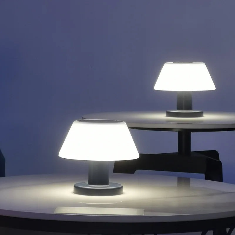 Modern Solar-Powered Table Lamp with Rechargeable Battery