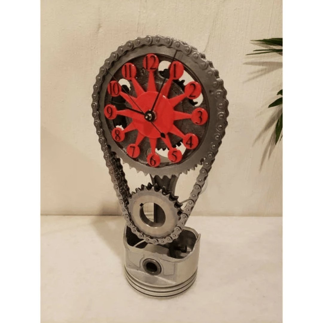 Modern Wall Clock with Moving Gear Mechanism