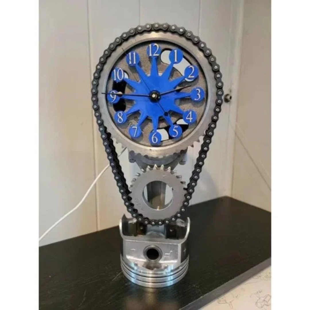 Modern Wall Clock with Moving Gear Mechanism