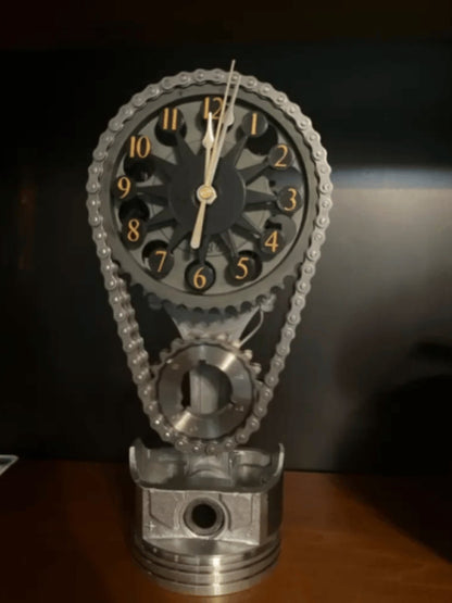 Modern Wall Clock with Moving Gear Mechanism
