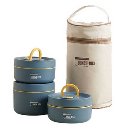 Multi Layer Insulated Stainless Steel Lunchbox with Carry Bag