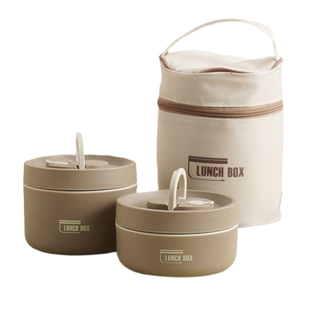 Multi Layer Insulated Stainless Steel Lunchbox with Carry Bag