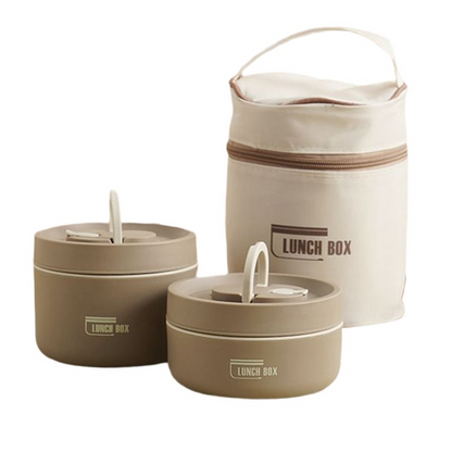 Multi Layer Insulated Stainless Steel Lunchbox with Carry Bag