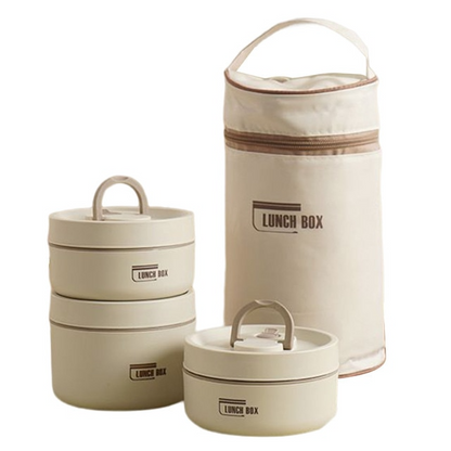 Multi Layer Insulated Stainless Steel Lunchbox with Carry Bag