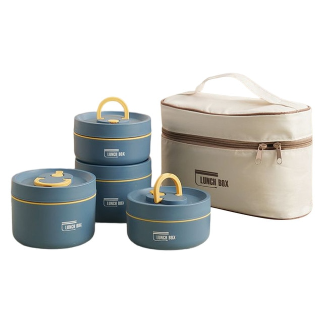 Multi Layer Insulated Stainless Steel Lunchbox with Carry Bag