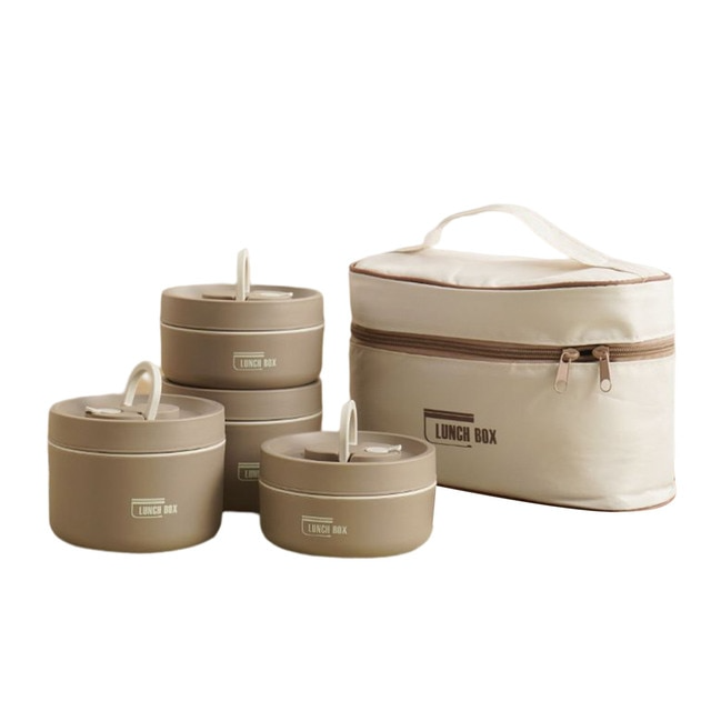 Multi Layer Insulated Stainless Steel Lunchbox with Carry Bag