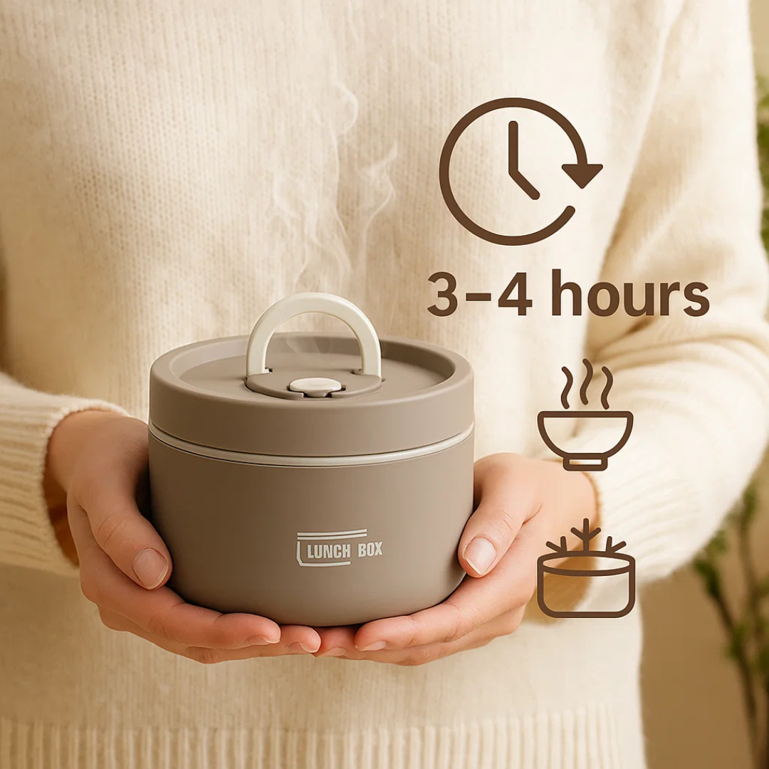 Multi Layer Insulated Stainless Steel Lunchbox with Carry Bag