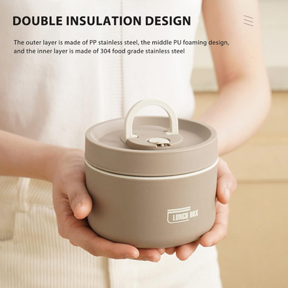 Multi Layer Insulated Stainless Steel Lunchbox with Carry Bag