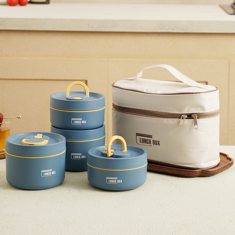 Multi Layer Insulated Stainless Steel Lunchbox with Carry Bag