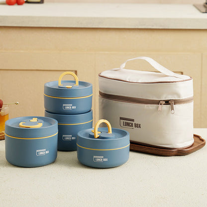 Multi Layer Insulated Stainless Steel Lunchbox with Carry Bag