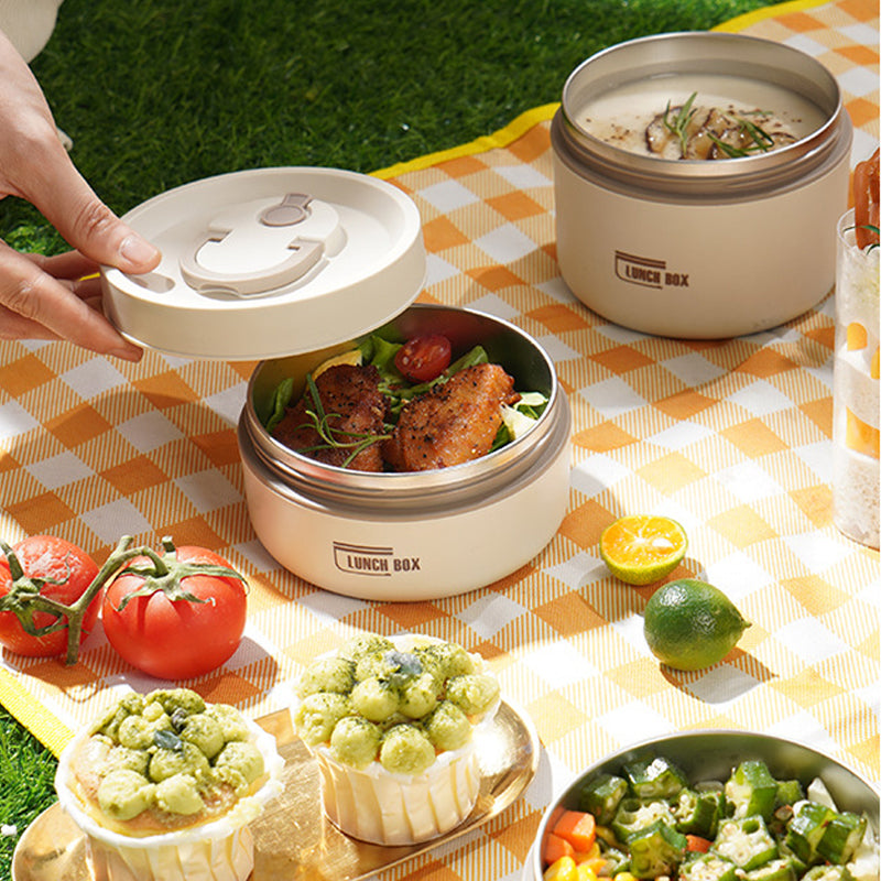 Multi Layer Insulated Stainless Steel Lunchbox with Carry Bag