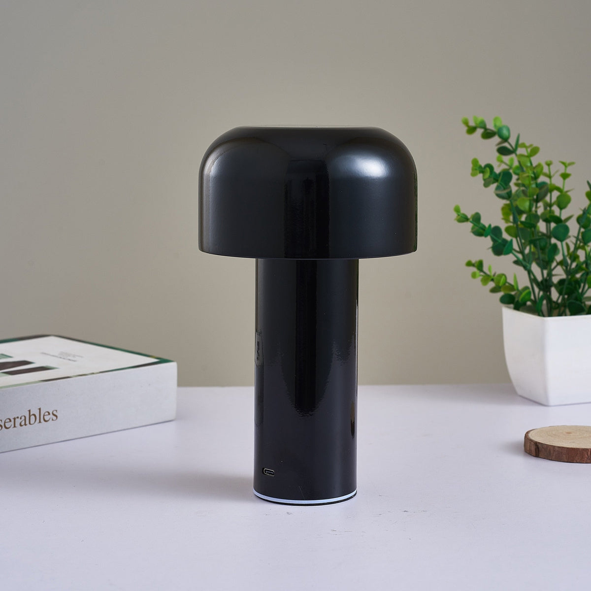 Mushroom Table Lamp – Dimmable Rechargeable LED Light with Touch Control