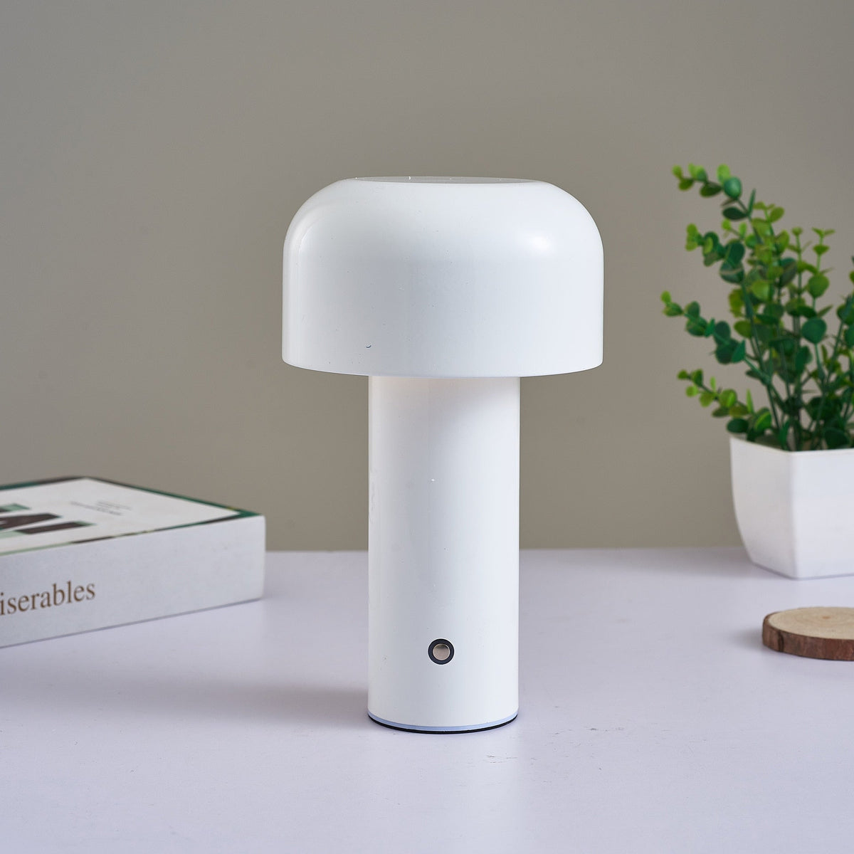Mushroom Table Lamp – Dimmable Rechargeable LED Light with Touch Control