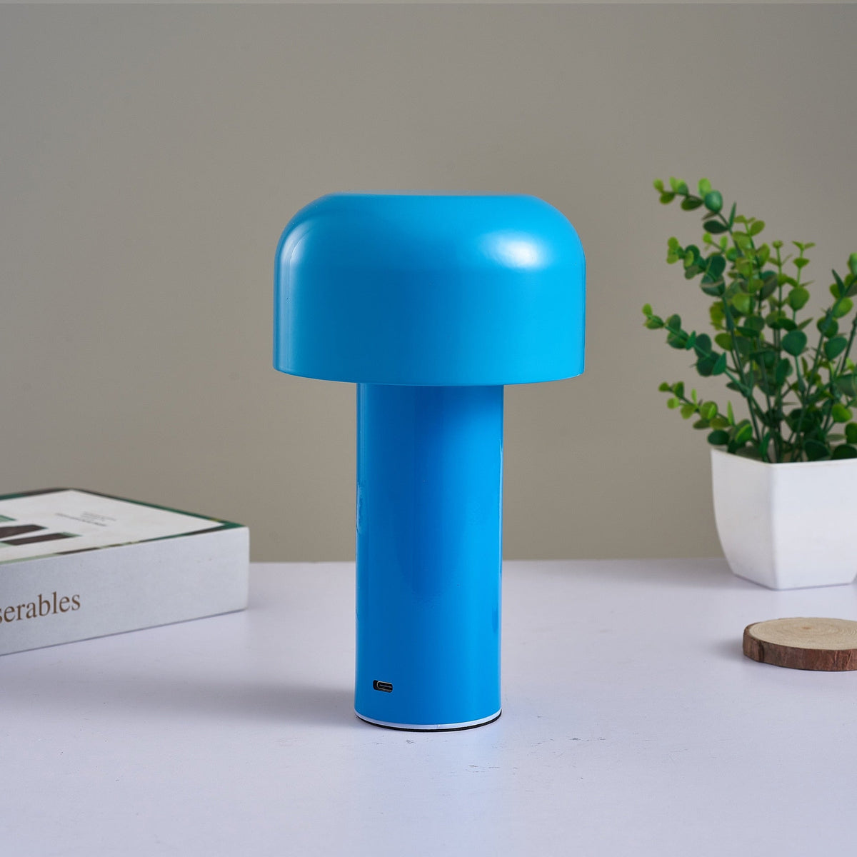 Mushroom Table Lamp – Dimmable Rechargeable LED Light with Touch Control