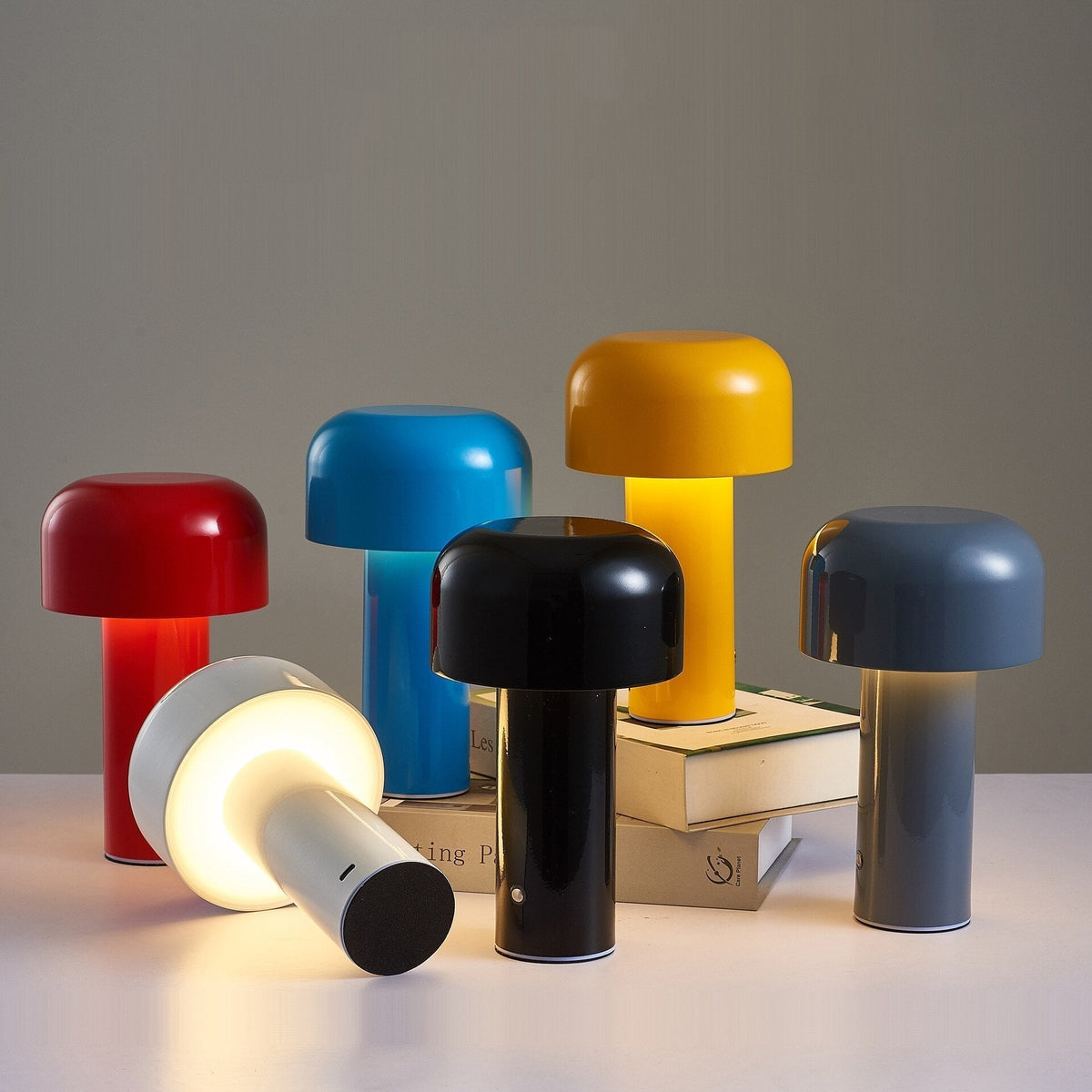 Mushroom Table Lamp – Dimmable Rechargeable LED Light with Touch Control