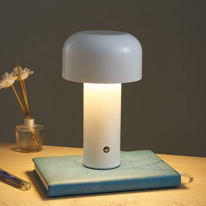 Mushroom Table Lamp – Dimmable Rechargeable LED Light with Touch Control