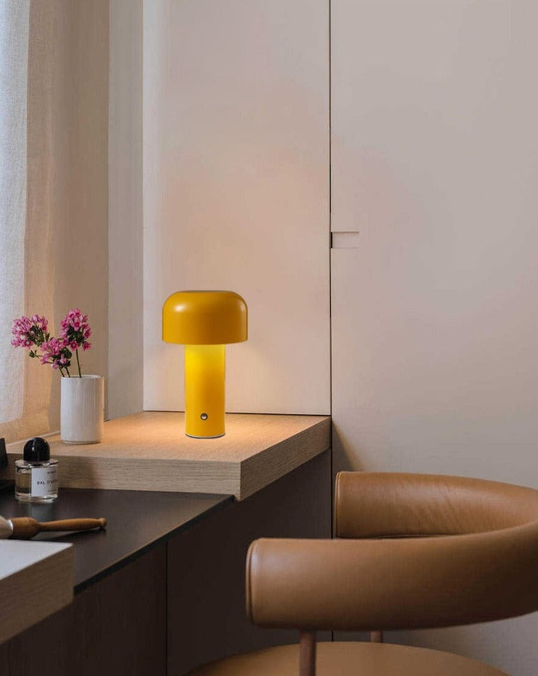 Mushroom Table Lamp – Dimmable Rechargeable LED Light with Touch Control