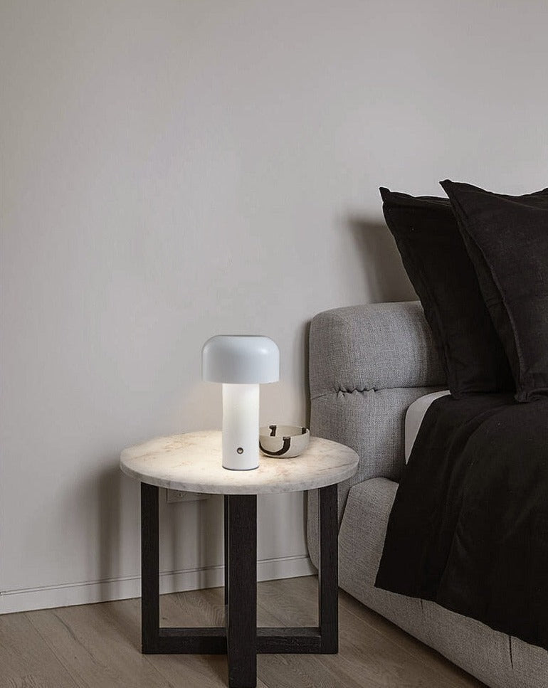 Mushroom Table Lamp – Dimmable Rechargeable LED Light with Touch Control