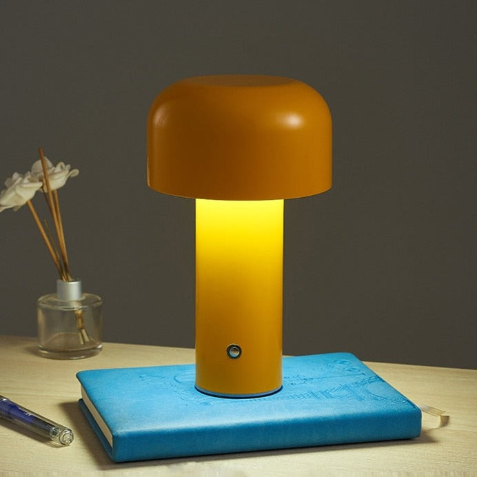 Mushroom Table Lamp – Dimmable Rechargeable LED Light with Touch Control