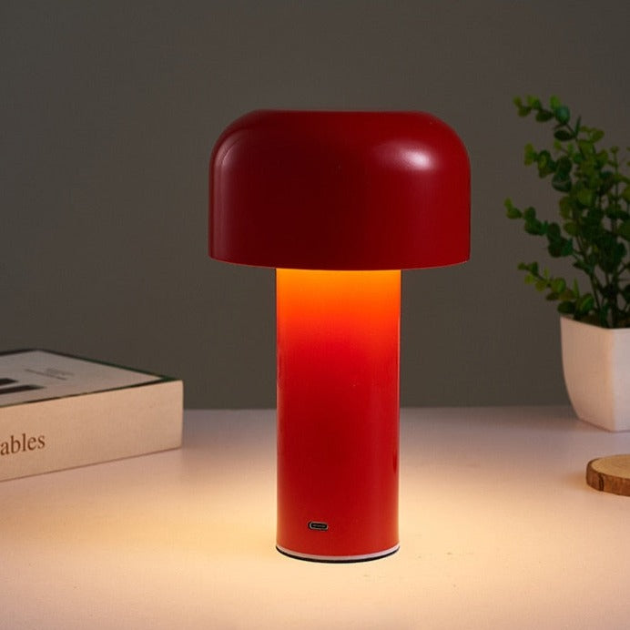 Mushroom Table Lamp – Dimmable Rechargeable LED Light with Touch Control