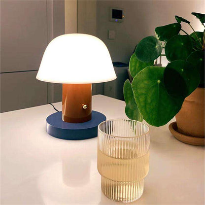 Mushroom Table Lamp with Dimmable LED Lighting and Touch Control