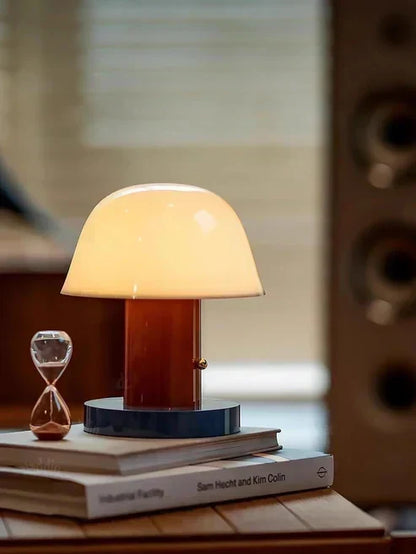 Mushroom Table Lamp with Dimmable LED Lighting and Touch Control
