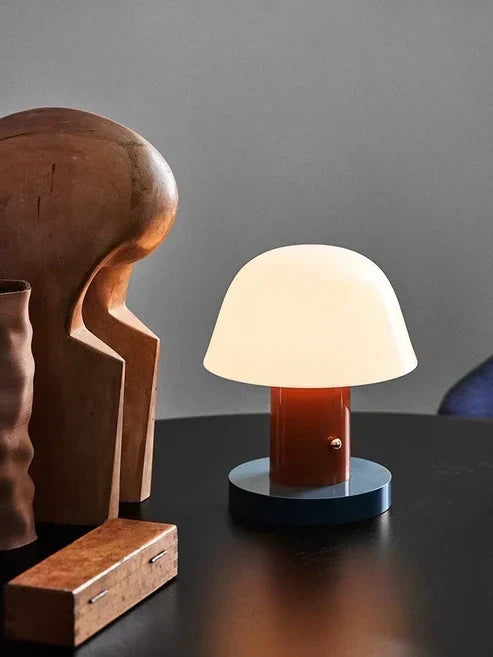 Mushroom Table Lamp with Dimmable LED Lighting and Touch Control