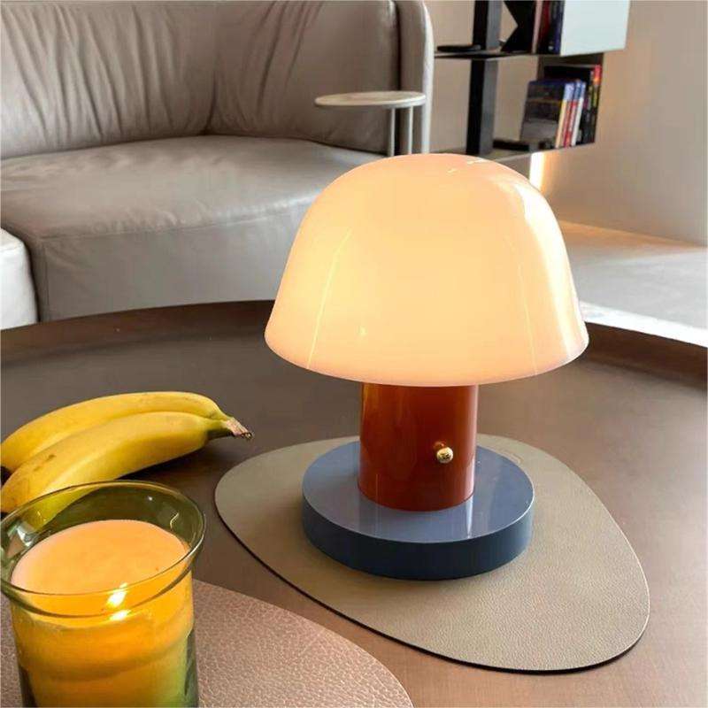 Mushroom Table Lamp with Dimmable LED Lighting and Touch Control