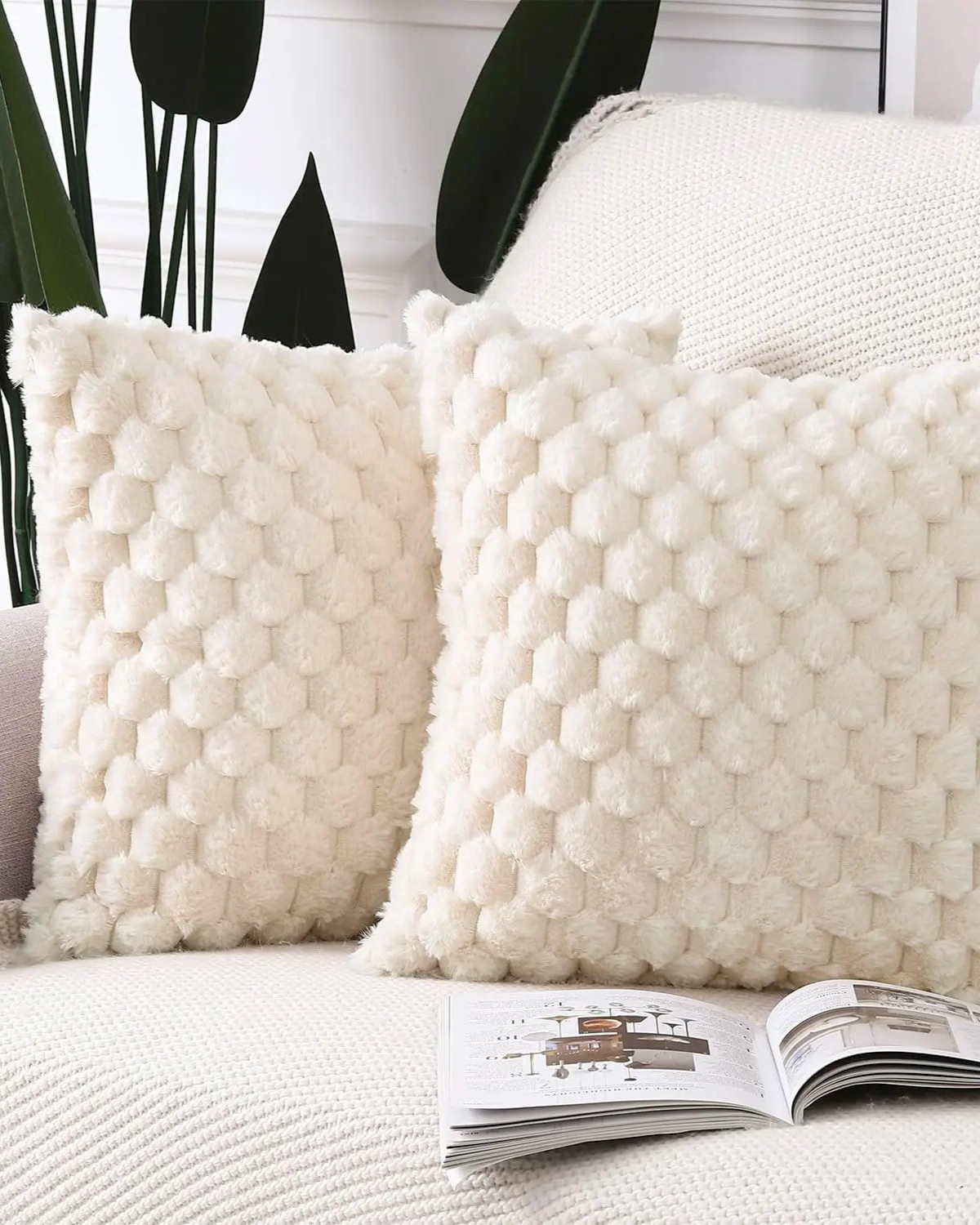 Plush Decorative Cushion with Rich 3D Texture