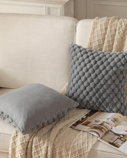 Plush Decorative Cushion with Rich 3D Texture