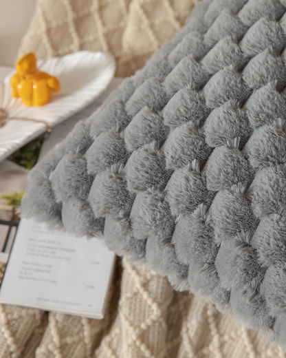 Plush Decorative Cushion with Rich 3D Texture