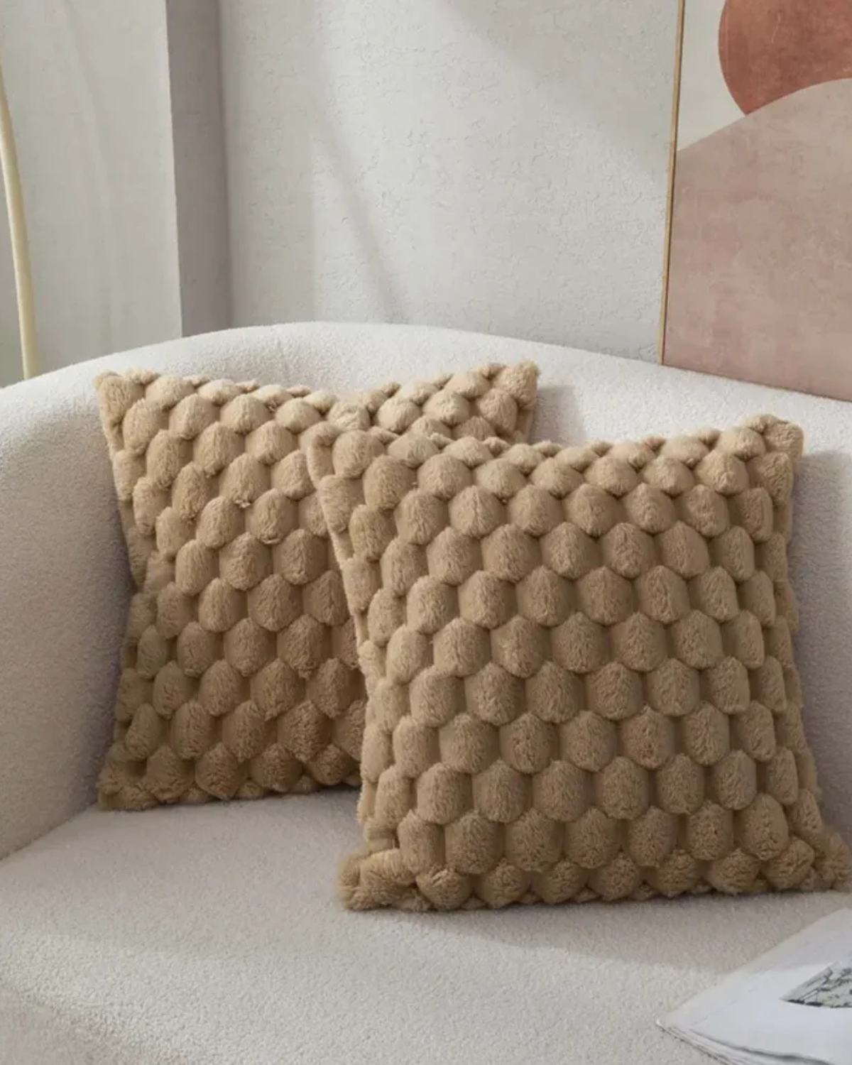 Plush Decorative Cushion with Rich 3D Texture