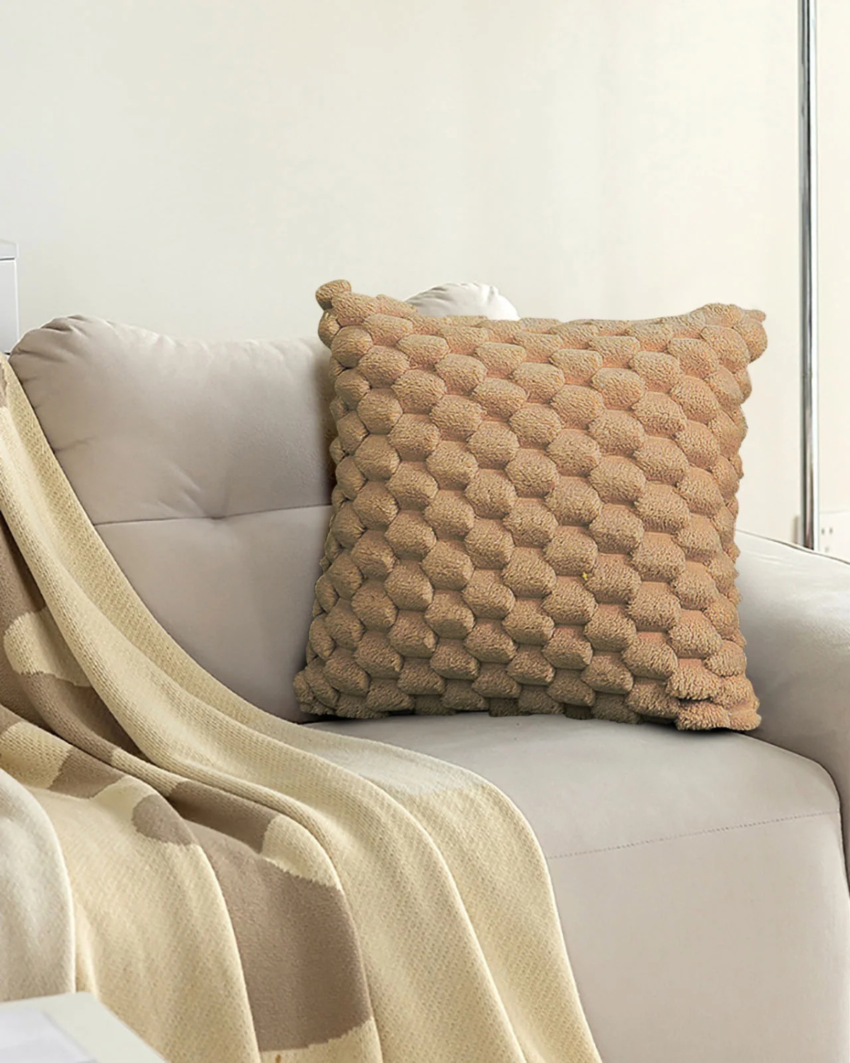 Plush Decorative Cushion with Rich 3D Texture
