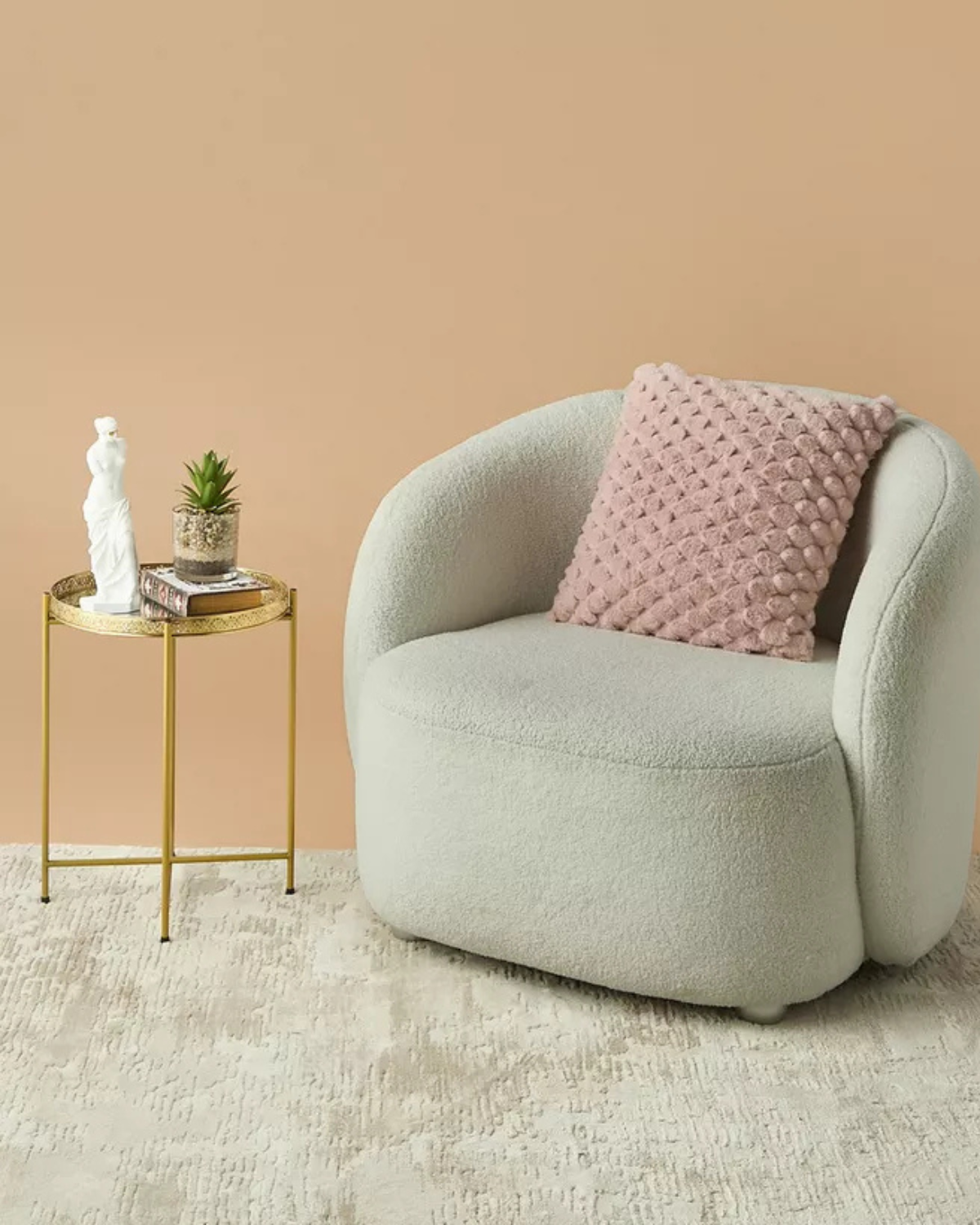 Plush Decorative Cushion with Rich 3D Texture