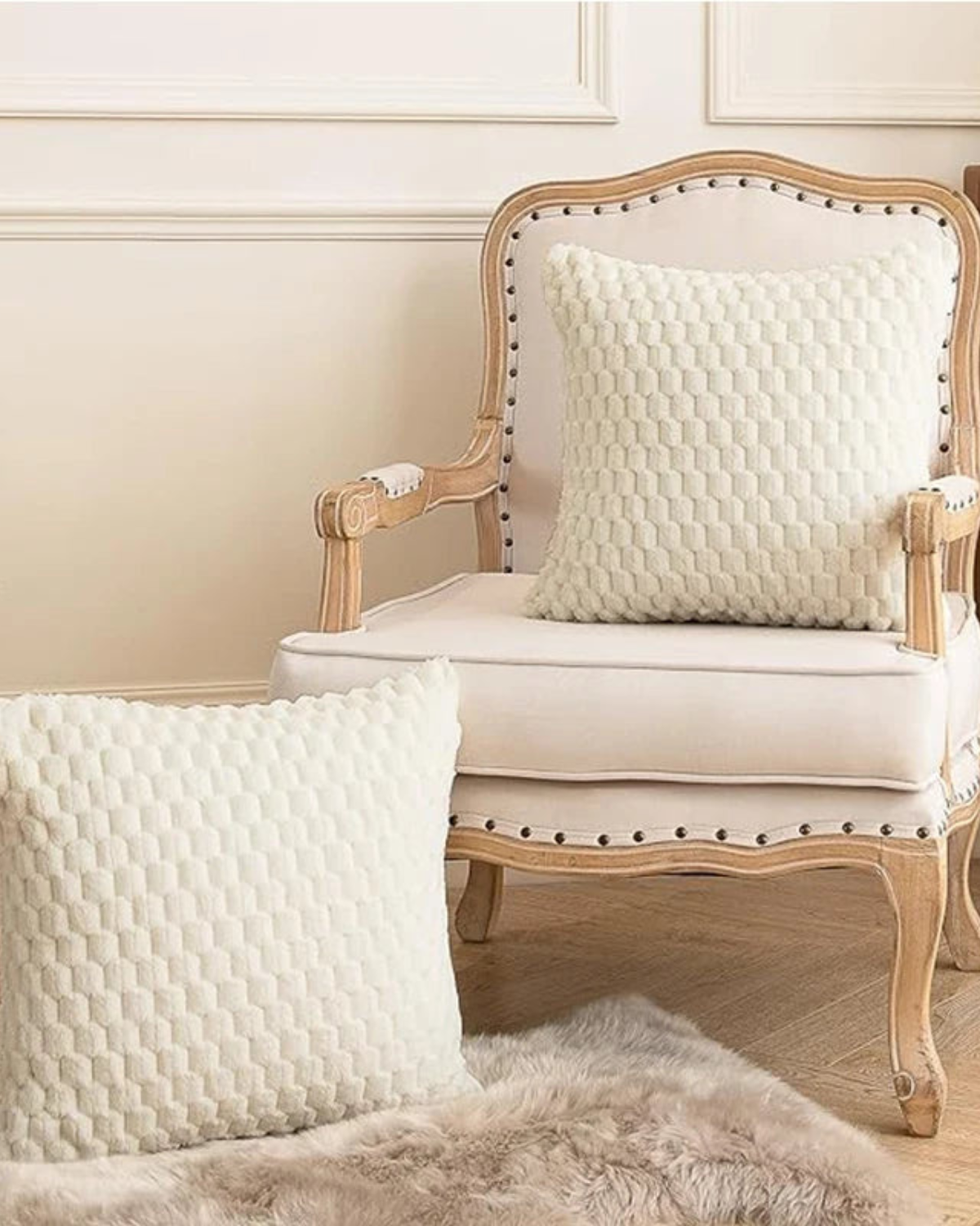 Plush Decorative Cushion with Rich 3D Texture