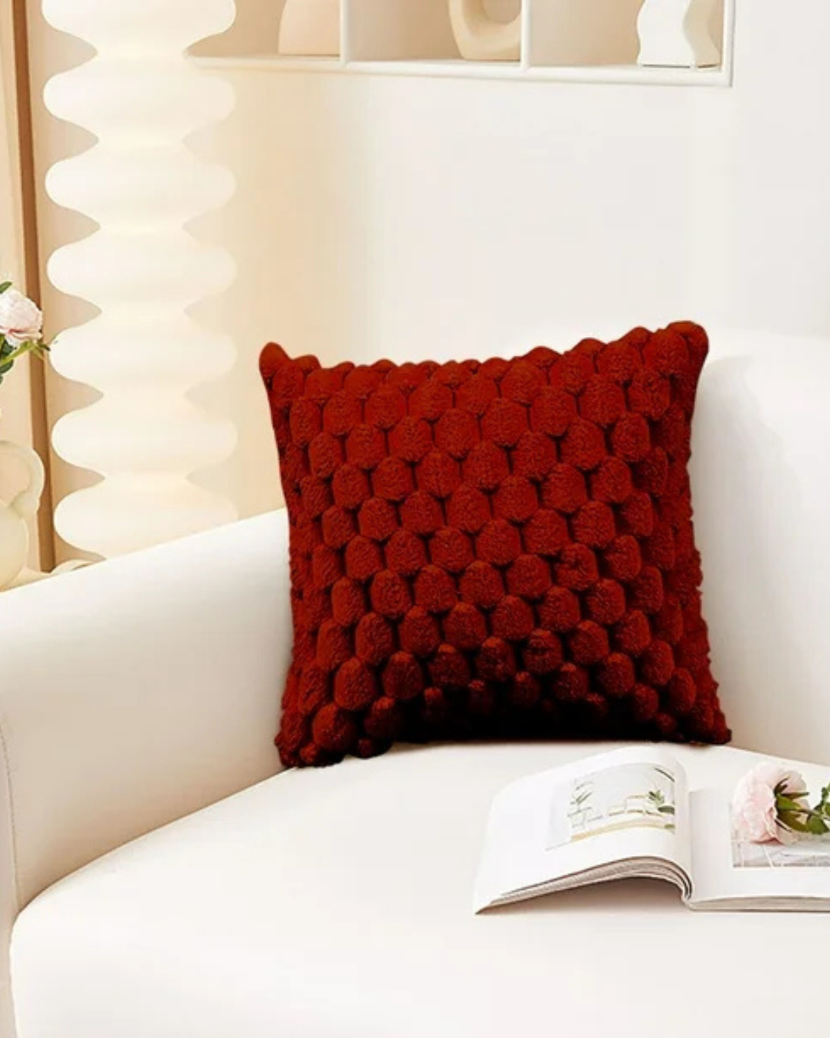 Plush Decorative Cushion with Rich 3D Texture
